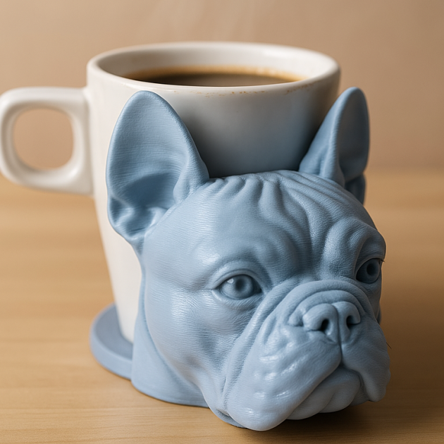 Suporte para Copos com Cabeça de Bulldog Francês