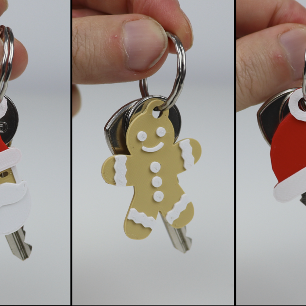 Pack 3 porta chaves de natal