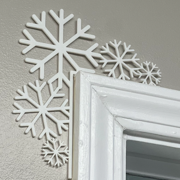Canto de porta floco de neve