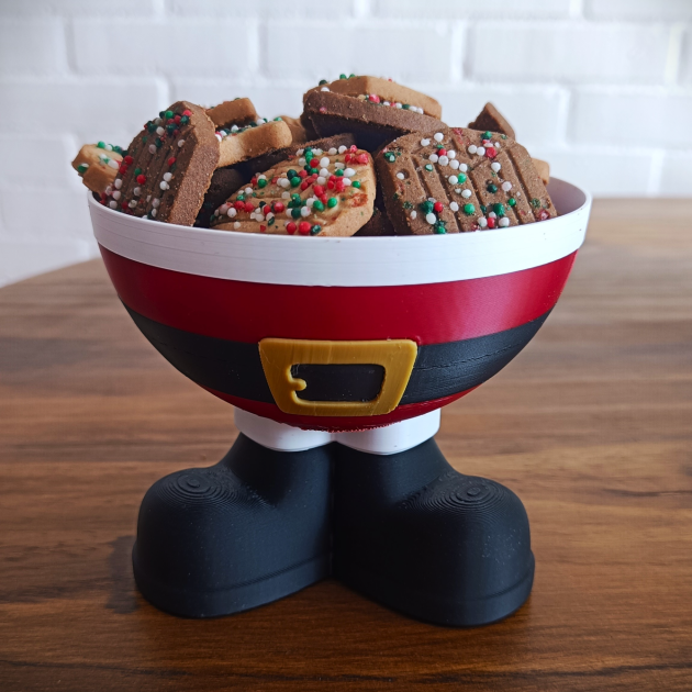 Tigela Pai Natal com formato de pés