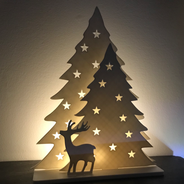 Árvores de Natal e renas