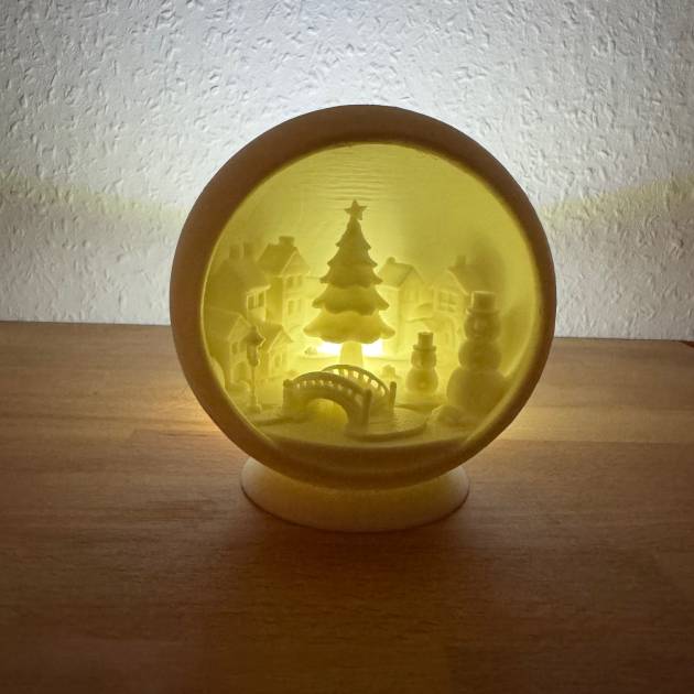 Luminária - cidade de inverno