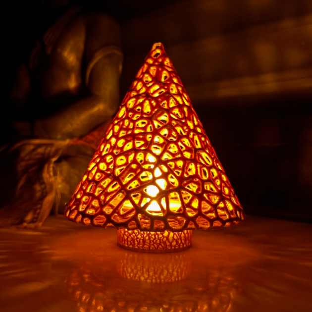 Luz de árvore de Natal com Velas