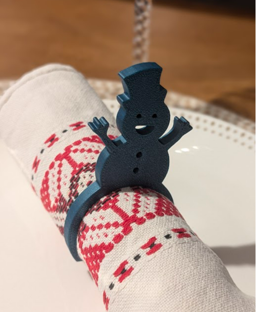 Porta guardanapos boneco de neve