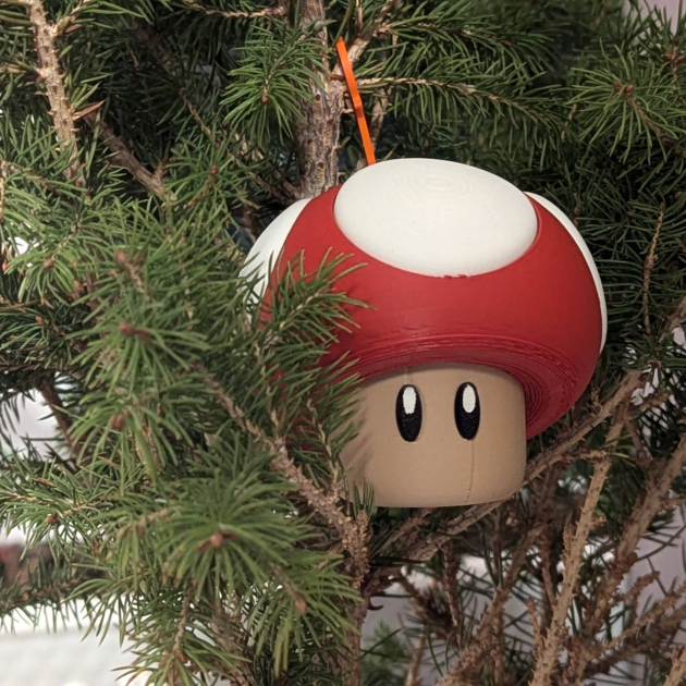Enfeite de Natal Cogumelo Super Mário