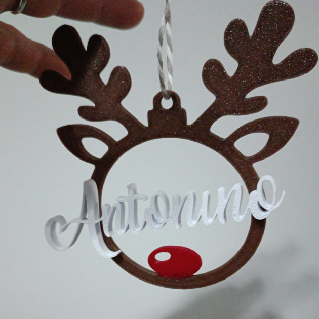 Enfeite de rena natal