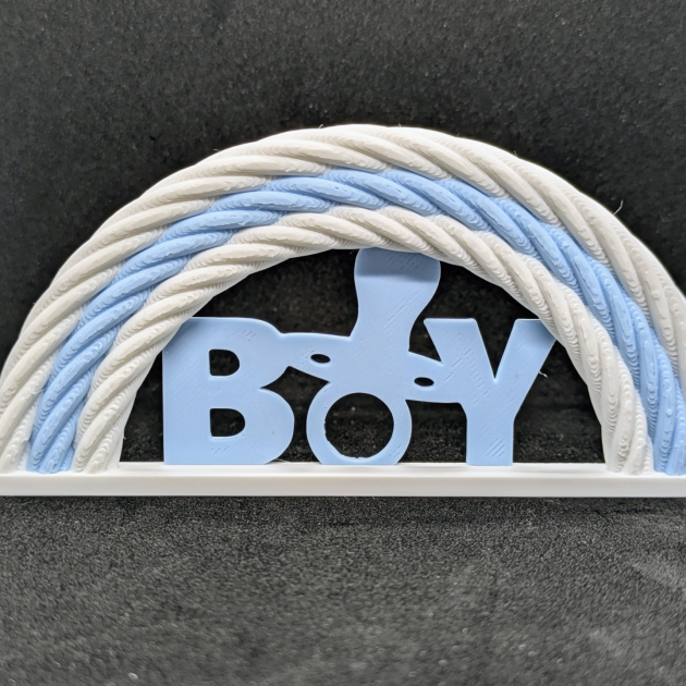 Suporte para presente de nascimento Menino Arco-íris