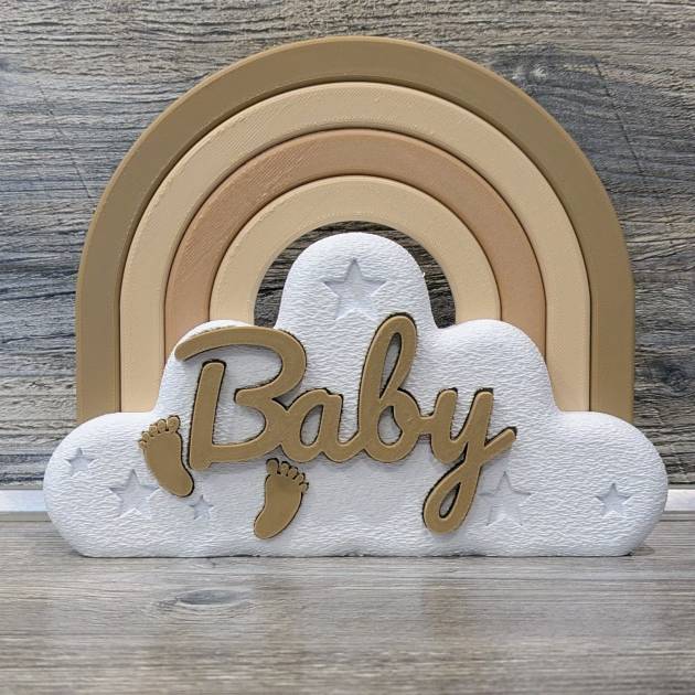Decoração de Arco-Íris e Nuvem