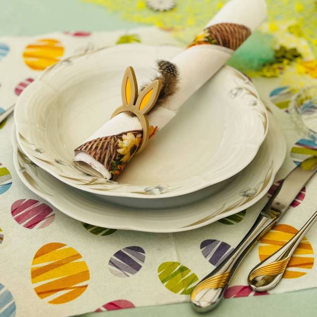 Argola guardanapo de orelhas de coelho