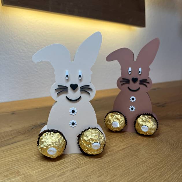 Coelho da Páscoa com Flores & Pés de Ferrero Rocher